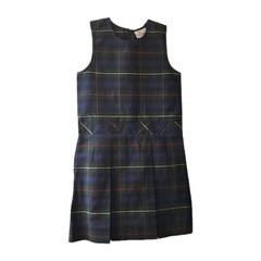 NWT Becky Thatcher Girls Tartan Plaid Jumper Size 8 Classic Navy Green School