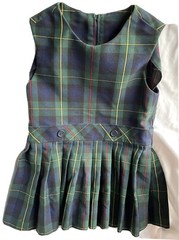 PreOwned Parker Sleeveless Pleated Girls Uniform Jumper Size 4 W/ 1.5 In HemLeft