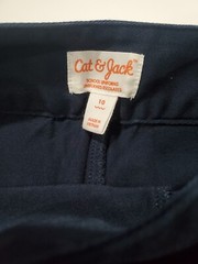 New Cat & Jack Girls Navy Blue School Uniform Pleated Skirt Skort Sz 10