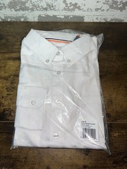 NEW – French Toast Long Sleeve Fitted Oxford Shirt (Feminine Fit) White Size 16