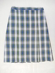 Girls A+ Multi-Color Plaid Box Pleat Uniform Skirt Teen 1/2 Sz 10 1/2 – 16 1/2