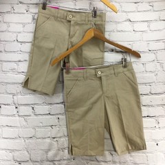 French Toast Shorts Girls Sz 10 Uniform Beige Lot of 2 Pairs New NWT