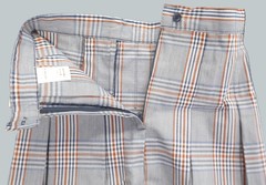 Girls A+ Blue & Orange Plaid Box Pleat Uniform Skirt Reg/1/2/Jr. Sizes 8 – 40 Jr