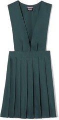 Girls Hunter Green Jumper Y9000 V-Neck Pleated French Toast Uniform size 6 to 20