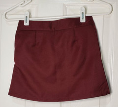 French Toast Girls Uniform Skort Size 6 Burgandy Pleated Adjustable Waist