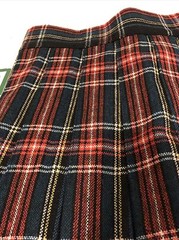 Flynn & O’Hara Red Black Green Plaid Pleated Wrap Around Uniform Skirt Girls 12x