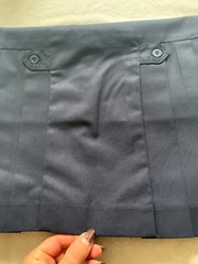 BNWT Uniform Drop Waist Pleated Jumper with Button Tabs / Navy / Sz. 6-10