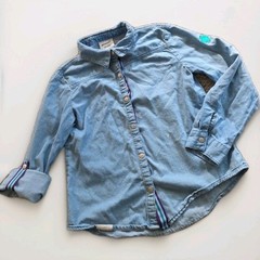 Girl Scout Snap Up Shirt Girls Size M W/Roll Tab Sleeves. C3
