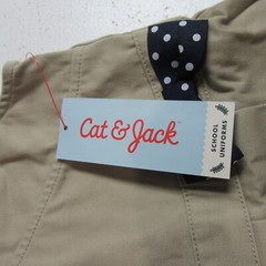 Cat & Jack Girls Size 4 School Uniforms Sleeveless Dress Sourdough Beige