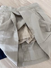 Lands end Girls Uniform Pleated Skort Set, Khaki & Blue, Size 10, 2-Piece