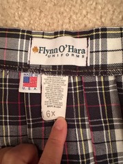 Flynn & O’Hara 16x Navy & White Plaid Girls Wrap Around Kilt Skirt Uniform