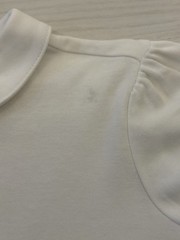 Lands End Large 6X/7 White Peter Pan Collar Ruffle Polo School Uniform Shirt LOT