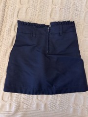 Sz 6 Girls School Uniform Skirt Skort W/ Shorts Blue navy Pocket Zipper