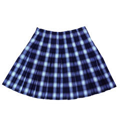 Mills Uniform Girls 14 Navy White Plaid Pleated A-Line Skirt Uniform School