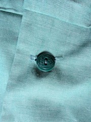 VTG Girl Scouts Uniform Dress Girls Size Green Cotton Button Front 60s Sz 6-7