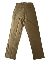 Lands End Girls 12 Active Performance Uniform Beige Pants Stretch Moisture Wick