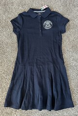 NWT Tommy Hilfiger School Uniform Blue Pleated Polo Dress Academy of Notre Dame