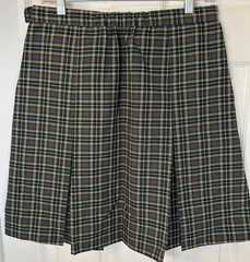Royal Park School Uniform Skirt Sz 12H Girls Green Gray Plaid Academia NWT USA