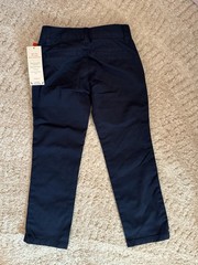 Cat & Jack Girls adjustable waist straight leg navy uniform pants size 4 – NWT