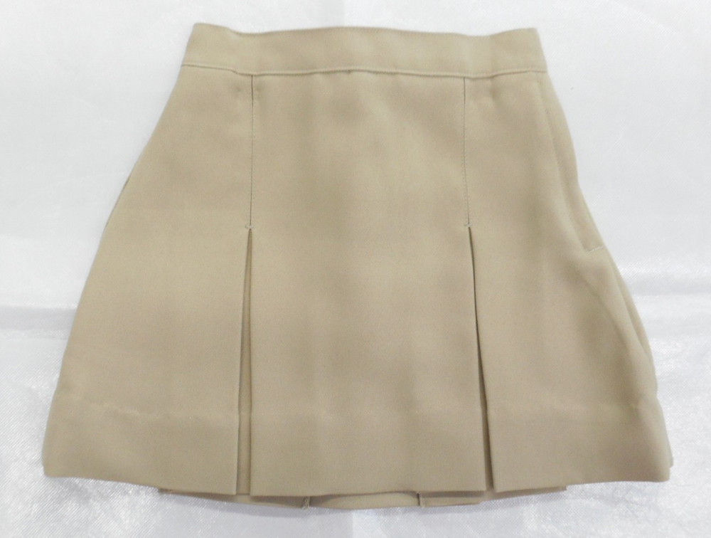 Toddler & Girls A+ Khaki Kick Pleate Uniform Skirt Reg. & Teen Sizes 6X -18 Teen