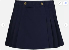 French Toast Girls Twill Pleated Scooter (NAVY 6X)NWT