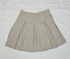 Dennis School Uniform Pleated Skirt Girls Size 10 G10 Khaki Beige Cotton Blend17
