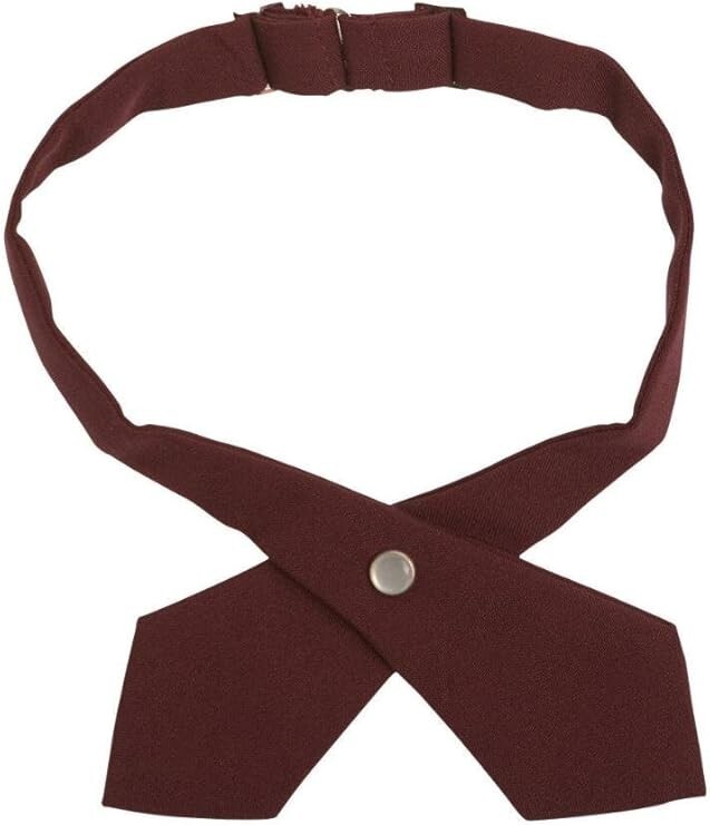 French Toast Girls’ School Uniform Adjustable Cross Tie Solid, Burgundy One Size