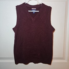 French Toast Girls Burgundy Uniform Sweater Vest Large 10/12