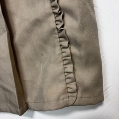 New Nautica School Uniform Pleated Beige Skort Button Elastic Ruffle Girls 16