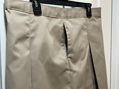 A+ FABRICS GIRLS TAN KHAKI SCHOOL UNIFORM POLY/COTTON SKIRT SIZE 34 NWOT’S