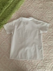 Izod Button Up Shirt Girls Size S (7) White Short Sleeve Peter Pan Collar Preppy
