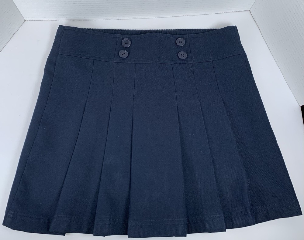 Izod Girls Navy Blue Uniform Skort Size 12 Reg. Pleated (K239)
