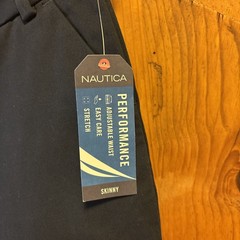 Nautica Adjustable Waist Girls School Uniform Navy Color Size 12 Regular Skinny
