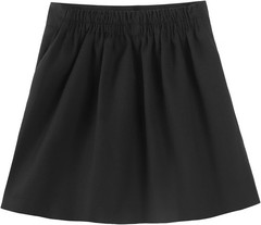 Girls Scooter Skirt XL 11-12Y Black Button Pleated School Uniform Skort