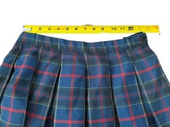 Dennis Plaid Pleated Skirt Junior J3 Style 01890A Blue Green Red USA Union Made