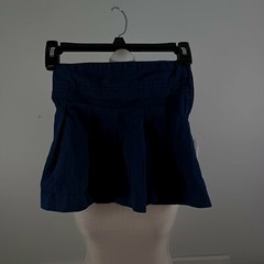 Childrens Place School Skort Girl 6 Navy Blue Pleats -Side Zip -Adjustable Waist