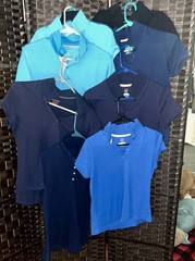 Girls School Uniform/Casual Dress Shirts- Lot Of 8-Various Colors As Pictured