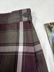 Dennis Uniform Girls Size 5 Burgundy James Plaid Skirt Zip Side NWT 868