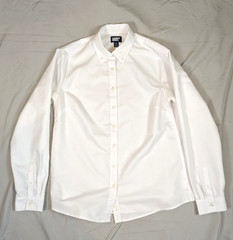 Womens Lands End School Uniform Dress Shirt Long Sleeve Oxford Size 14