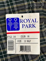 Royal Park School Uniform Skirt Sz 12H Girls Green Gray Plaid Academia NWT USA