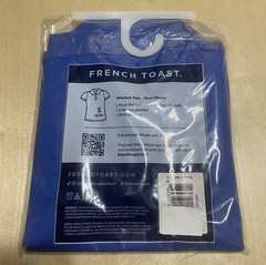 French Toast Girls’ Size Small (6/6X) Blue Short Sleeve Picot Collar Polo Shirt