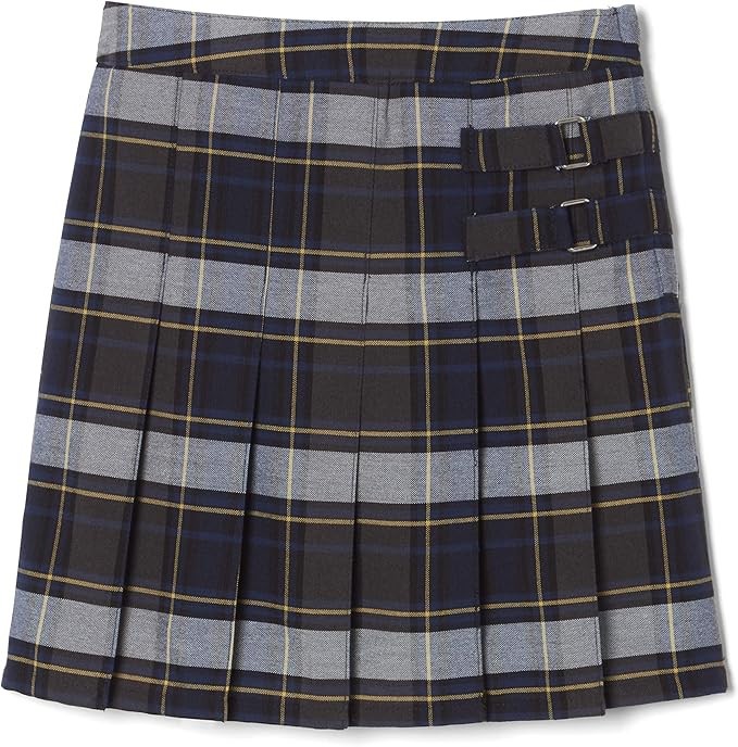 Girls Plus Blue Gold Plaid 2 Tab Skorts SX9110P-G1 French Toast 10.5P to 20.5P