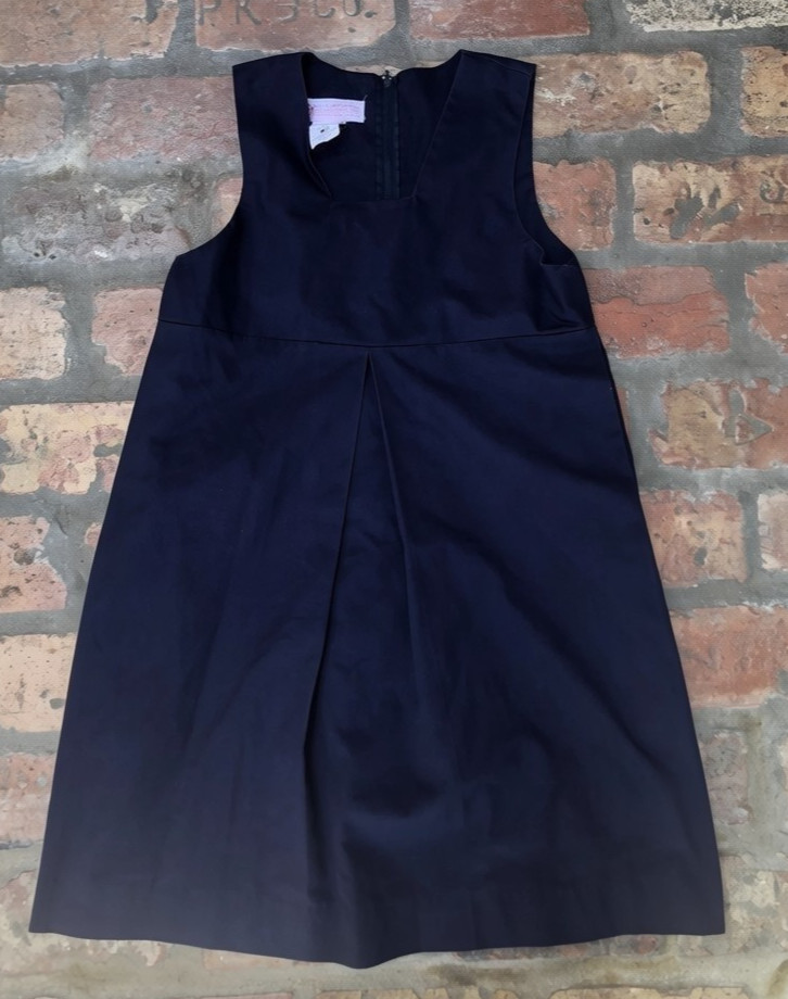 MILLS Uniform Dennis Navy Blue School Jumper Dress Girls Size 14 M975 Back Zip