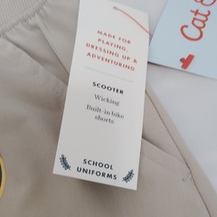 Girls School Uniform Skort Quick Dry Build In Shorts Beige Cat & Jack L 10/12