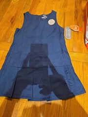 Girls Navy Blue Side Ruffle Jumper Dress (Size 5) BRAND NEW W TAGS