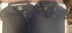 Size 7/8 Navy Blue Girl’s Short Sleeved School Uniform Polo Shirt