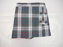 Girls R/K Green/White/Red Plaid Kilt Culotte Uniform Skort Sizes 6 & 7
