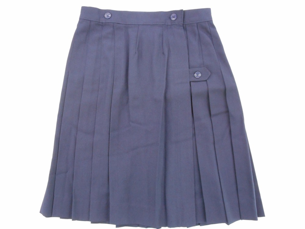 Girls R/K Navy Blue Kilt Knife Pleat Uniform Skirt Reg. &plus Sizes 10 – 16 1/2