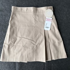NWT Flynn O’Hara Girls Khaki Pleated Uniform Skort Size 14 Adjustable Waist
