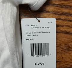 NWT French Toast Girl’s 4/5 Short Sleeve Lace Yoke Polo Knit School Uniform